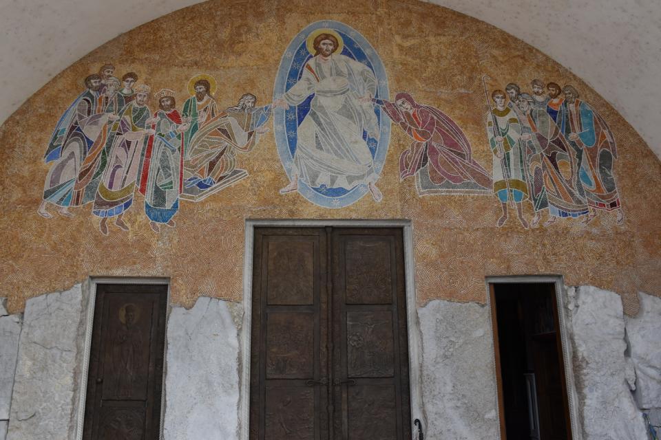 Mosaico de la entrada de la Catedral